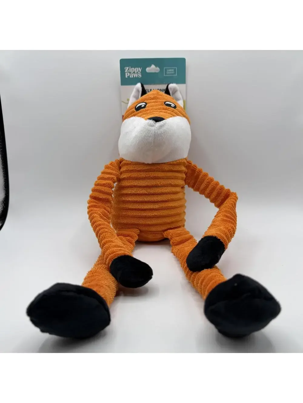 ZippyPaws Squeaky Plush Dog Toy Large Crinkle Fox ZPC-0010 Zippy Paws